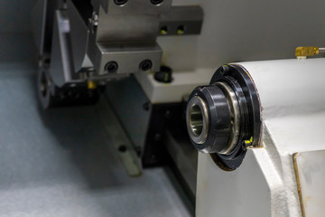 Fototapeta na wymiar CNC turning spindle and lathe or milling