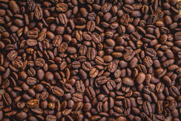 Roasted coffee beans background