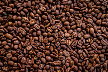 Roasted coffee beans background