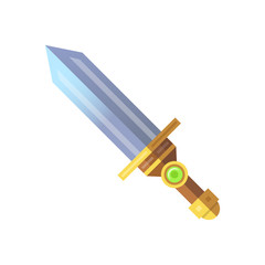 Cartoon game sword. Vector illustration. 