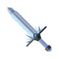 Cartoon game sword. Vector illustration. 