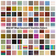 Mega set. Seamless vector tribal texture patterns