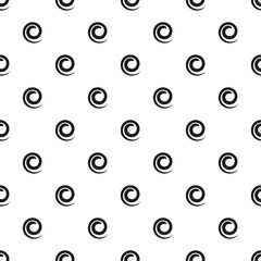 Vector seamless pattern with black spiral and swirl motion elements. Texture for fashion.