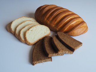 bread white and black on a light background