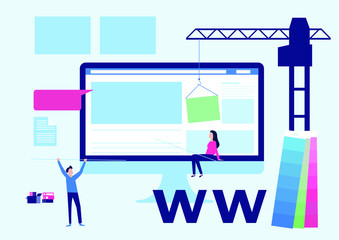 Creation, website promotion. The process of creating a website design.