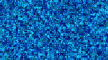 Chaotic geometrical mosaic pattern hd background - abstract colorful vector design