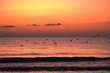 a sunrise in Eforie Nord resort