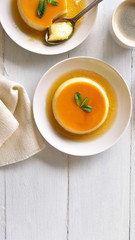 Caramel custard pudding