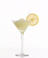 Margarita in Cocktail glass against white