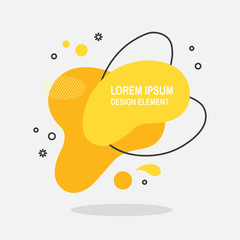 Abstract liquid shape isolated on white background. Gradient banner with fluid forms, wave, lines. Modern logo. Vector design