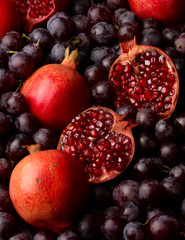 Study of Red Grapes and Pomegranates