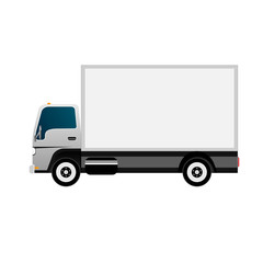 Truck. Truck with container. Vector illustration