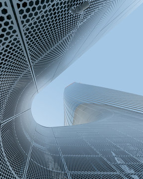 honeycombed building
