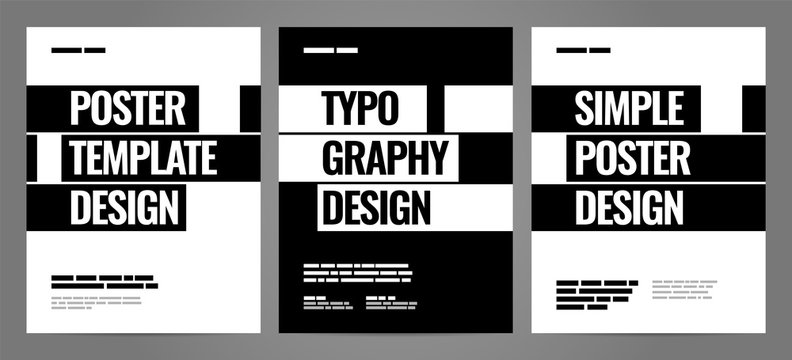 Simple template design with typography for poster, flyer or cover.