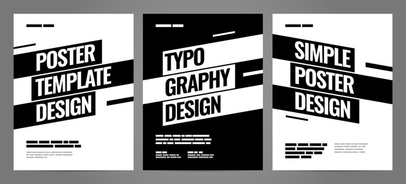 Simple template design with typography for poster, flyer or cover.