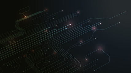 Circuit data technology abstract background