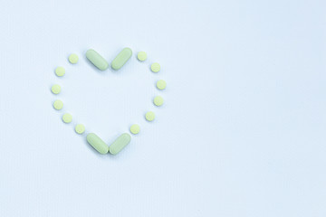 heart made of pills