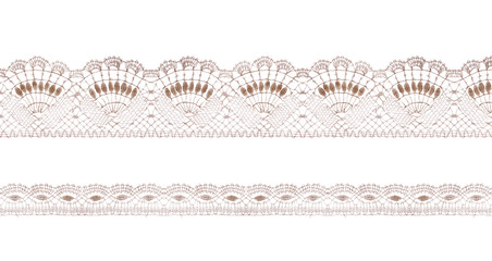 Pastel lace ribbons isolated shot