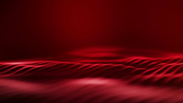 Video animation of waves on red background - abstract background