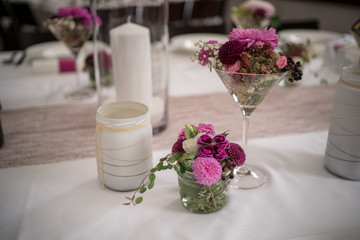 Wedding table decoration