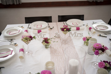 Wedding table decoration