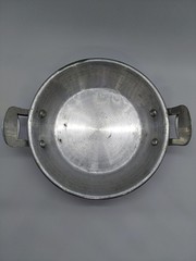 pan on metal background
