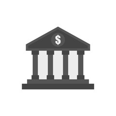 Bank icon. Saving or accumulation of money, investment concept. Vector illustration.