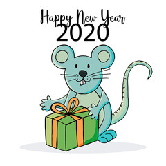 Happy New Year 2020. Banner, flyer, Happy New Year