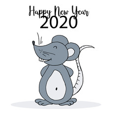 Happy New Year 2020. Banner, flyer, Happy New Year