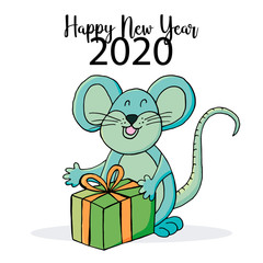 Happy New Year 2020. Banner, flyer, Happy New Year