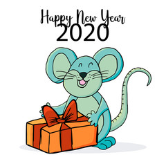 Happy New Year 2020. Banner, flyer, Happy New Year