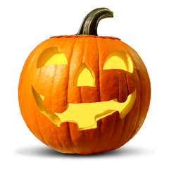 Halloween Pumpkin On White background