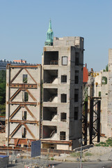 31.07.2008 Berlin.Abrissarbeiten am ehem. Palast der Republik, SChloßplatz