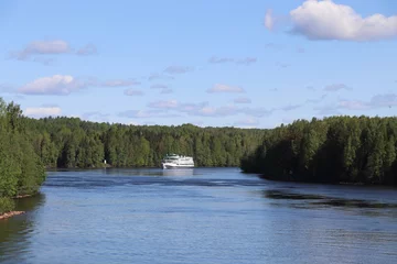 Fototapeten Schiff River cruises in Russia Volga  © Denise