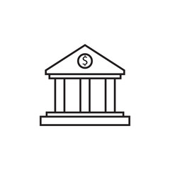 Bank icon. Saving or accumulation of money, investment concept