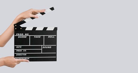 Clapperboard.
