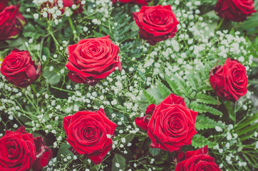 bouquet of red roses