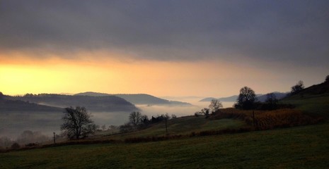 morning fog in the valleys