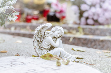 All Saints Day in the cemetery