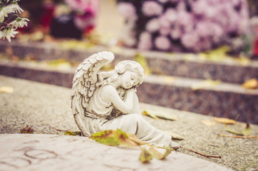 All Saints Day in the cemetery