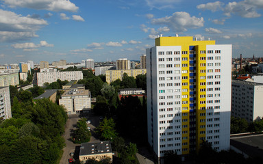08.07.2007 Berlin..Blick über Neubauten in Berlin Mitte, Blickrichtung Berlin-Friedrichshain