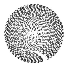 Concentric circles geometric vector element. Radial, radiating circular graphic for background.