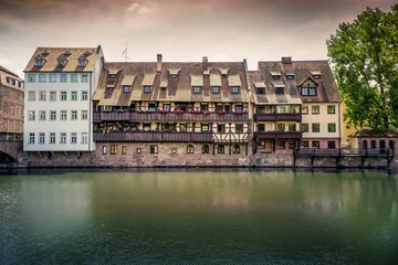 Nürnberg, Gebäude an der Maxbrücke, Pegnitz © RF-Foto