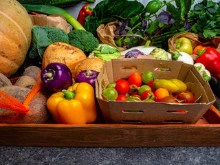 collection of fresh and delicious vegetables, Clean eating, alkaline diet food, rich in fiber