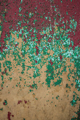 Old cracked paint on wooden wall