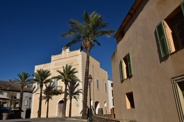 Fototapeta na wymiar Place du village d'Erbalunga, Corse
