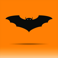 A bat Icon in halloween 