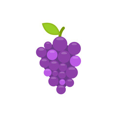 Grapes icon. Vector illustration. Flat design.