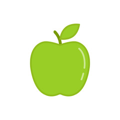Apple icon. Vector illustration. Flat design.