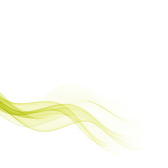 Abstract background with green transparent wavy lines.